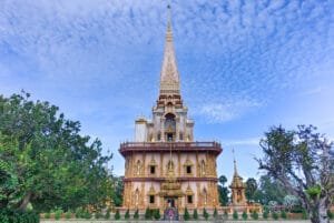 Phuket temple tour: Golden Buddhist temple Wat Chalong in Phuket